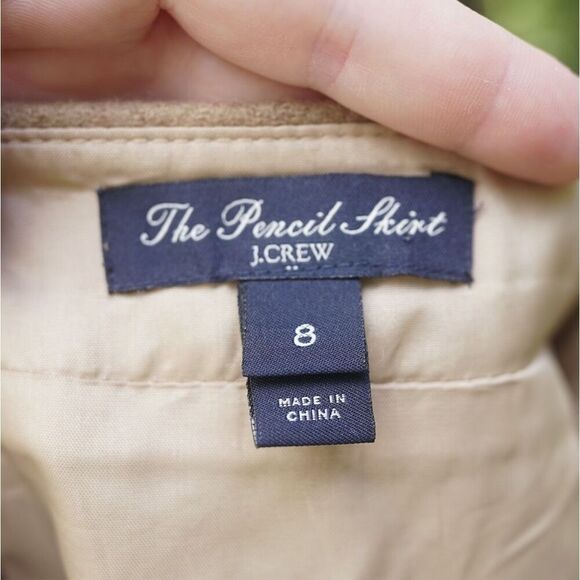 NWOT J.Crew The Pencil Camel Ivory Colorblock Wool Blend High Waist Mini Skirt - Picture 6 of 7